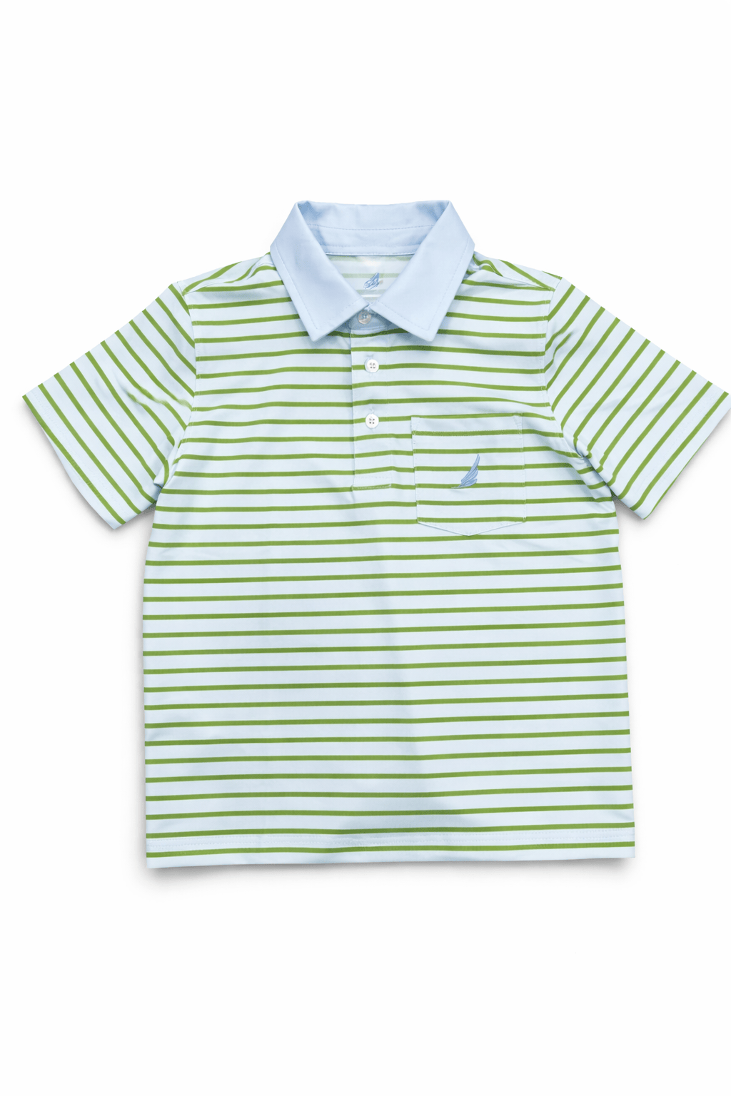 Coolybri Boys Shirts Striped / 12-18 Mo Coolybri Boys Brooks Performance Polo - Blue & Green Striped