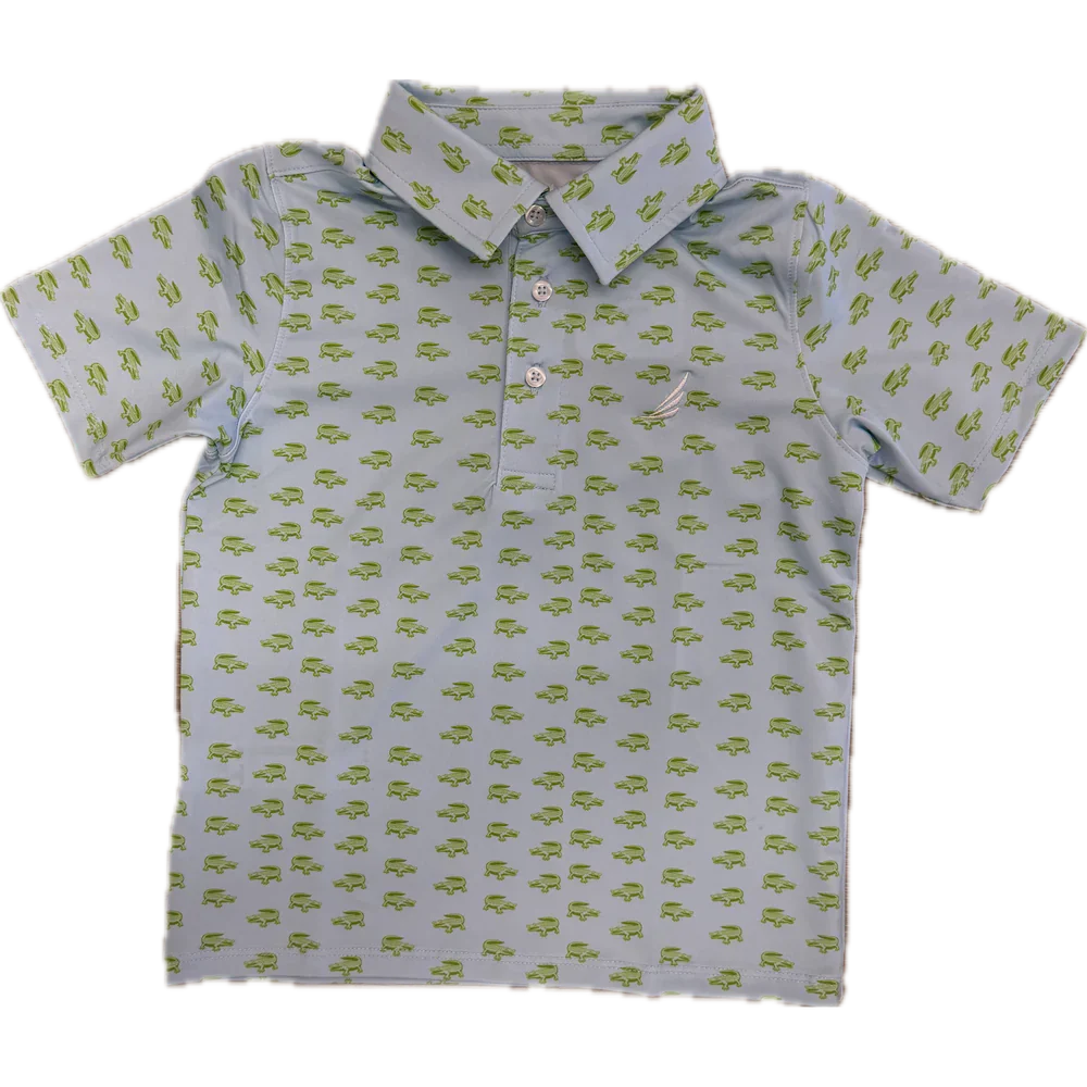 Coolybri Boys Shirts Alligator / 2 Toddler Coolybri Boys Miles Performance Polo - Alligator