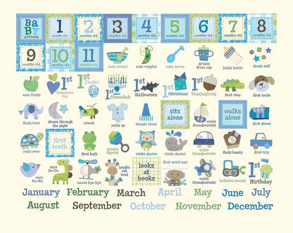 CR GibsonCR Gibson Boy Oh Boy! Baby's First Year CalendarBabysupermarket