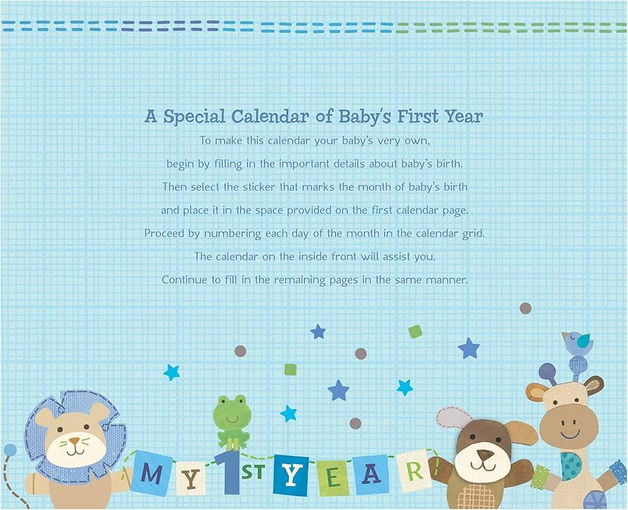 CR GibsonCR Gibson Boy Oh Boy! Baby's First Year CalendarBabysupermarket