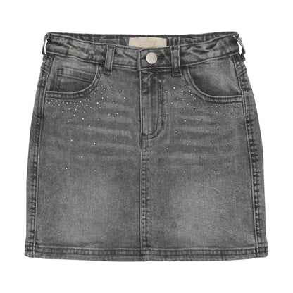 Creamie Girls Light Grey Denim Skirt