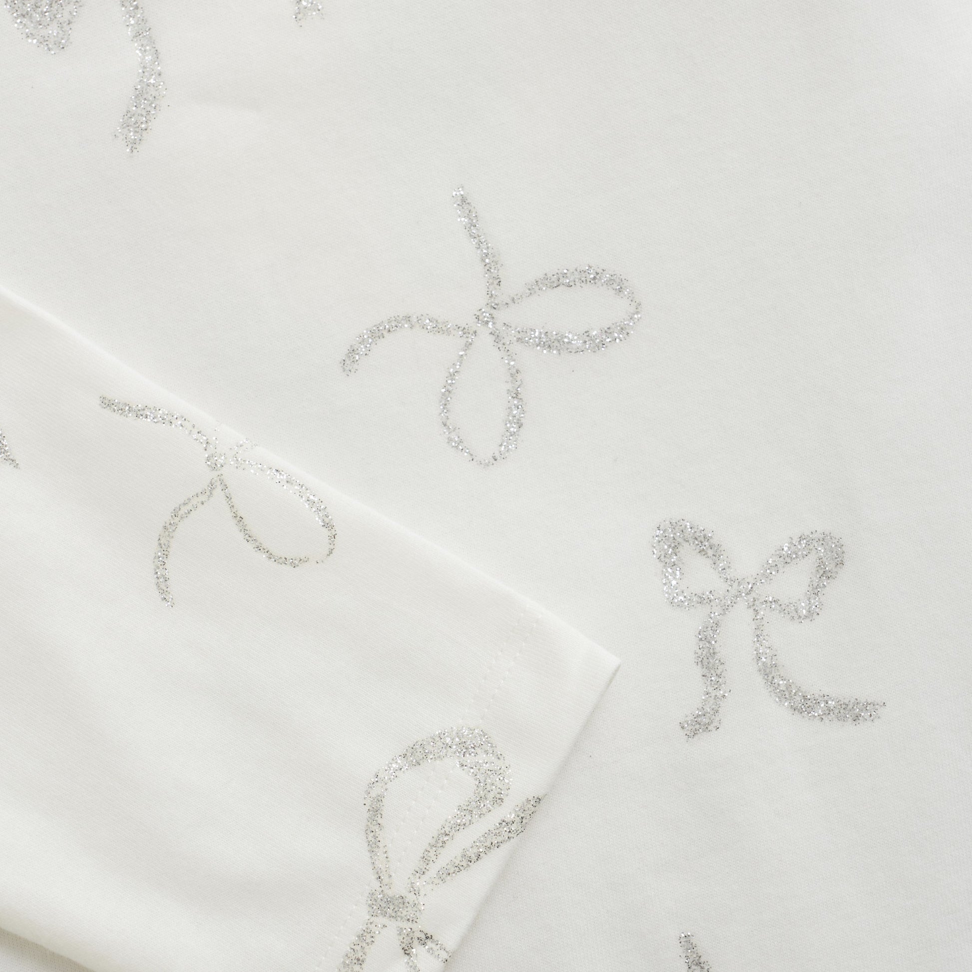 Creamie Girls Silver Sparkle Bows T-Shirt