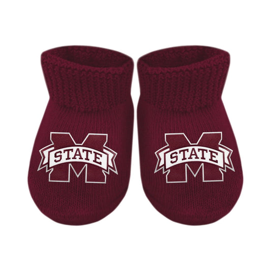 Creative KnitwearCreative Knitwear MSU Maroon Booties NewbornBabysupermarket
