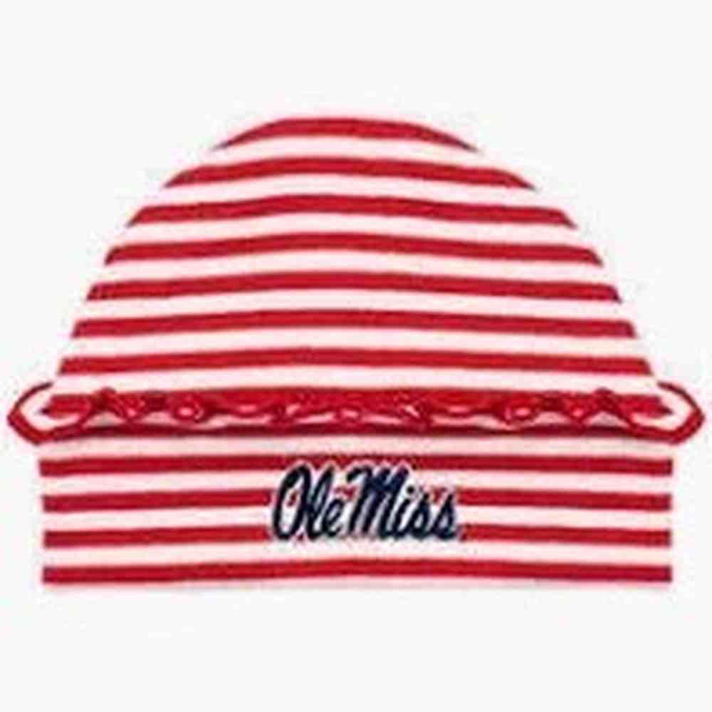 Creative KnitwearCreative Knitwear Ole Miss Ruffled Striped Cap Red/White NewbornBabysupermarket