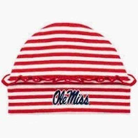 Creative KnitwearCreative Knitwear Ole Miss Ruffled Striped Cap Red/White NewbornBabysupermarket