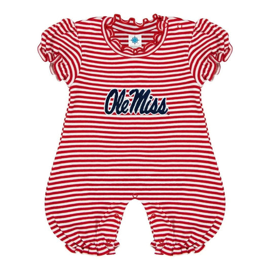 Creative KnitwearCreative Knitwear Ole Miss Stripe Bubble RomperBabysupermarket