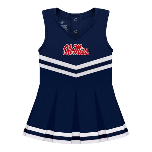 Creative KnitwearCreative Knitwear Solid Cheer Bodysuit Dress Ole Miss NavyBabysupermarket