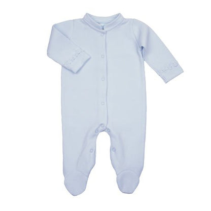 Cuclie Baby Hand Smocked Layette Footie - Blue