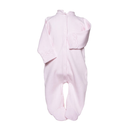 Cuclie Baby Hand Smocked Layette Footie - Pink