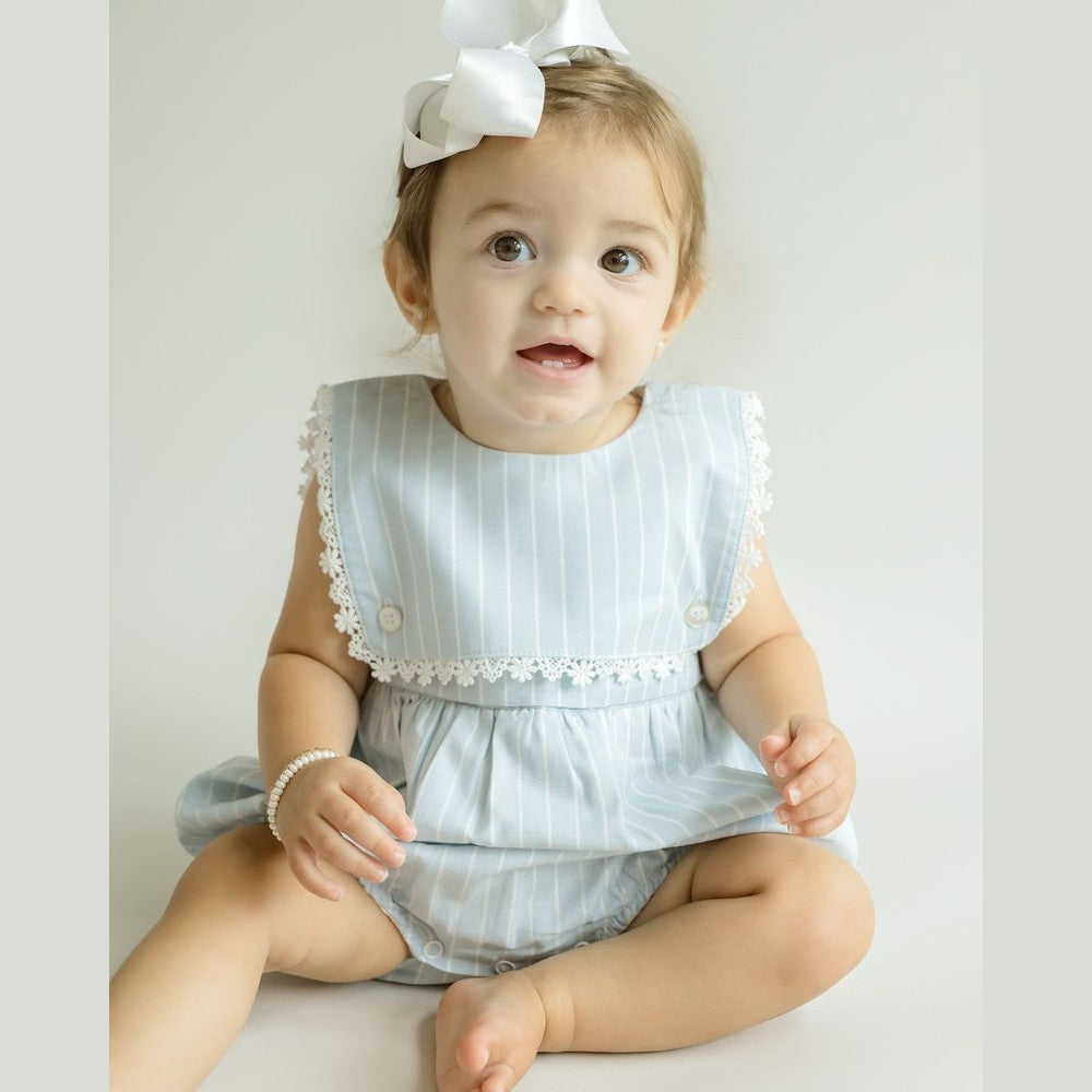 CuclieCuclie Colette Bubble- Romper - Light Blue StripedBabysupermarket