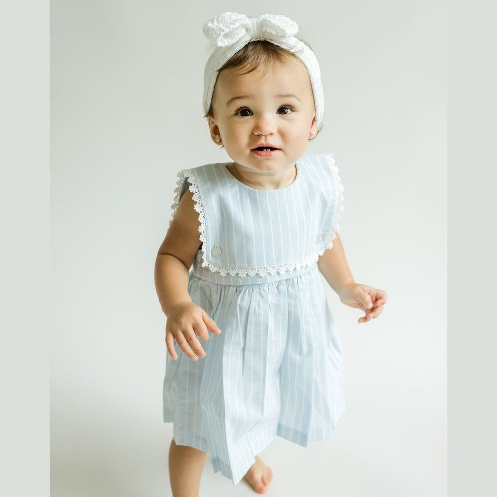 CuclieCuclie Girl's Colette-Dress- Light Blue StripedBabysupermarket