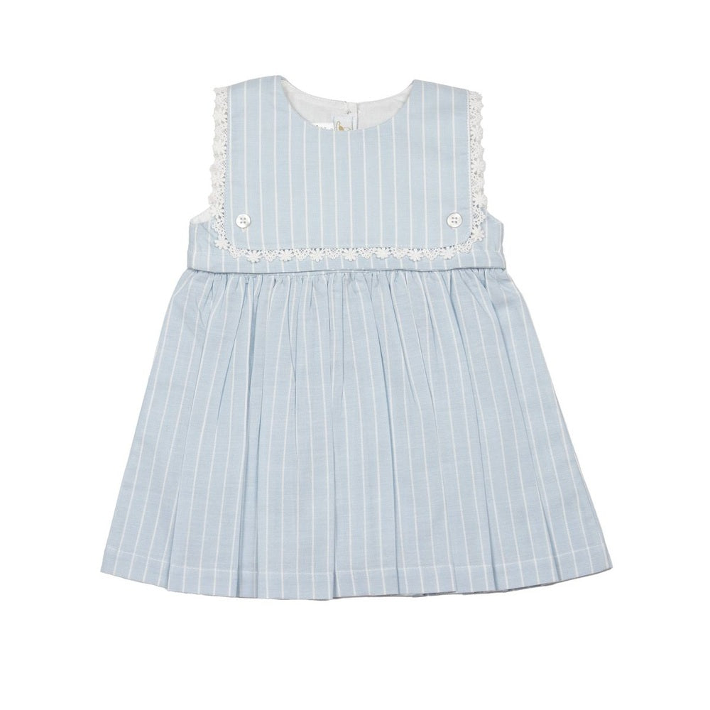 CuclieCuclie Girl's Colette-Dress- Light Blue StripedBabysupermarket
