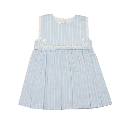 CuclieCuclie Girl's Colette-Dress- Light Blue StripedBabysupermarket