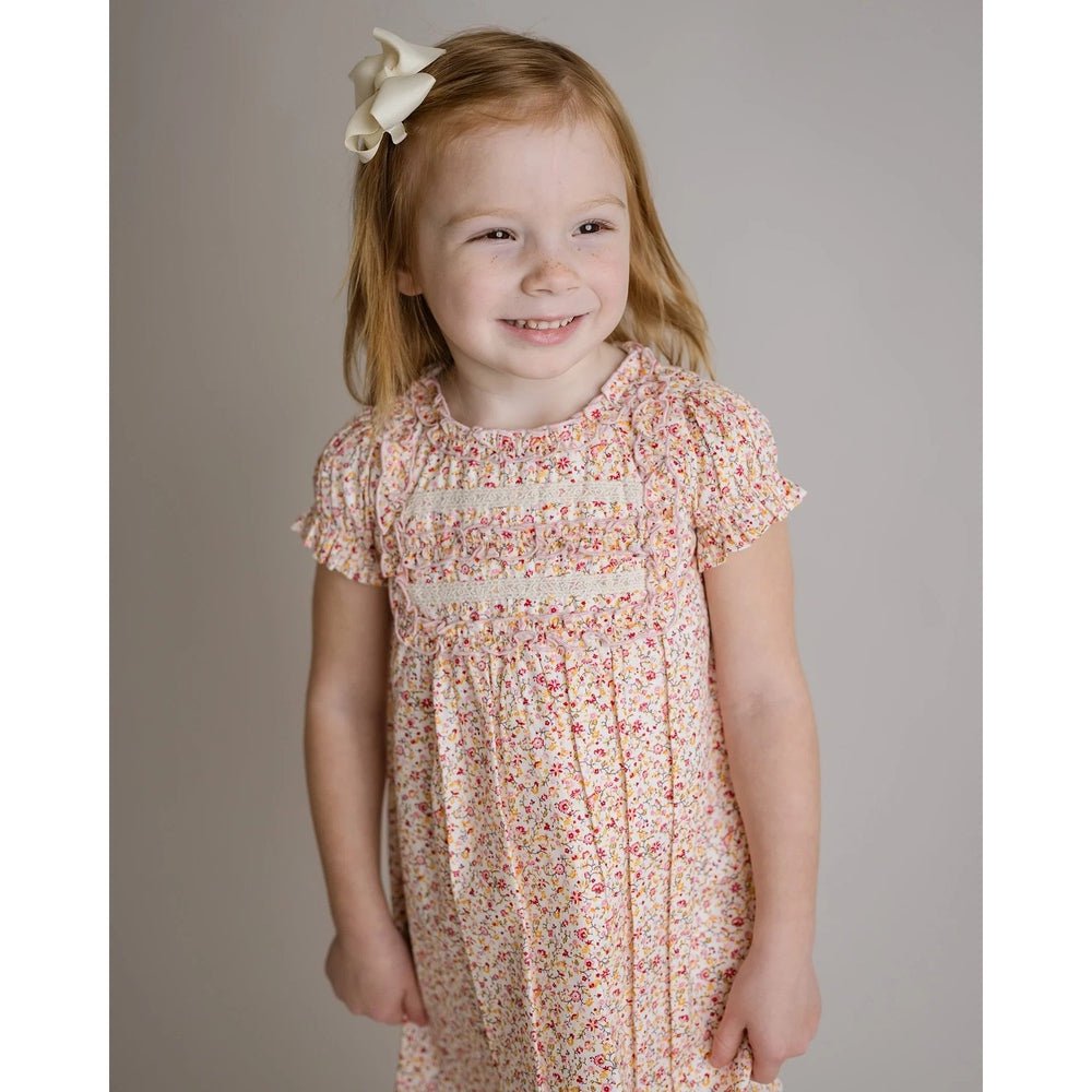 Cuclie Toddler Cuclie Pink Multi Rose Floral Dress