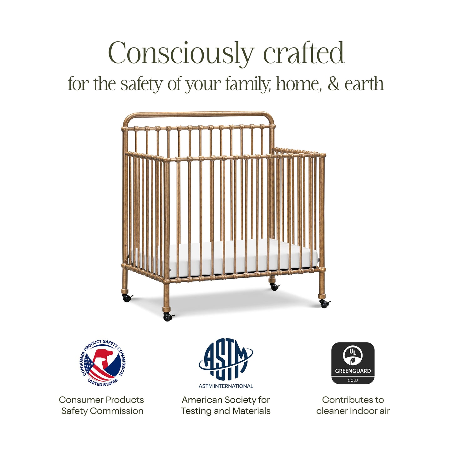 Namesake Winston 4-in-1 Convertible Mini Crib