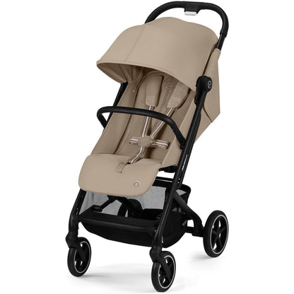 Cybex Strollers - Single Black Frame with Almond Beige Seat Cybex Beezy 2 Stroller