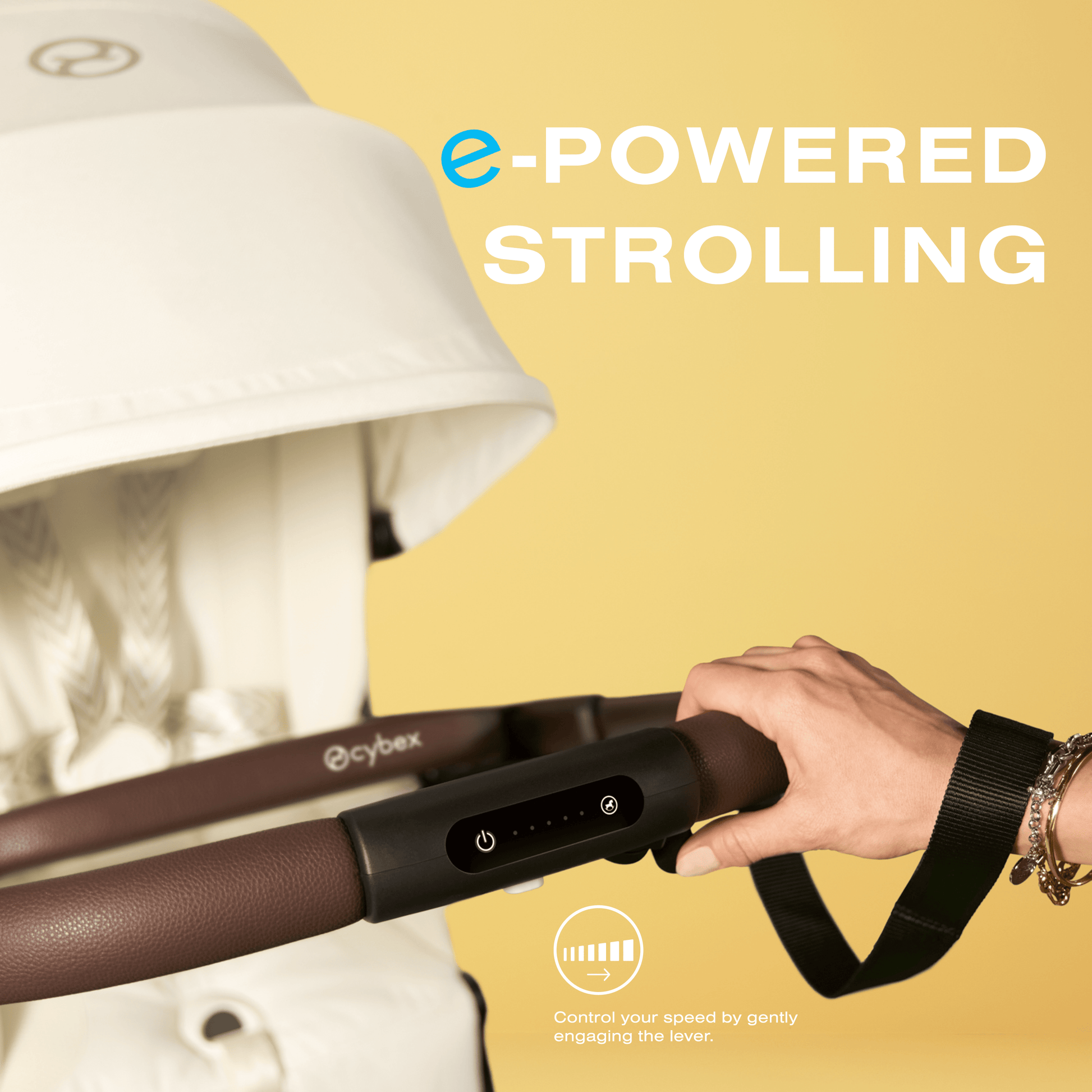 Cybex e-Gazelle S Electronic Assist Single-to-Double Stroller