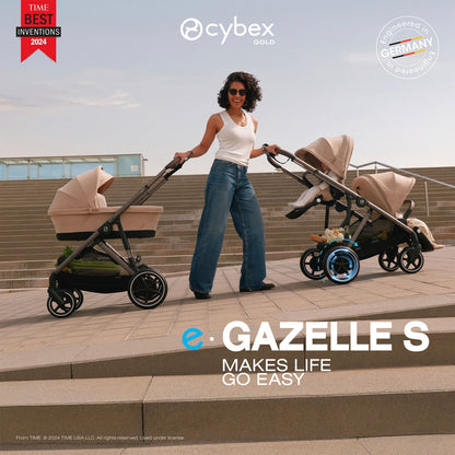Cybex Strollers - Double Cybex e-Gazelle S Electronic Assist Single-to-Double Stroller