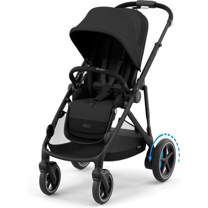 Cybex Strollers - Double Black Frame with Moon Black Seat Cybex e-Gazelle S Electronic Assist Single-to-Double Stroller