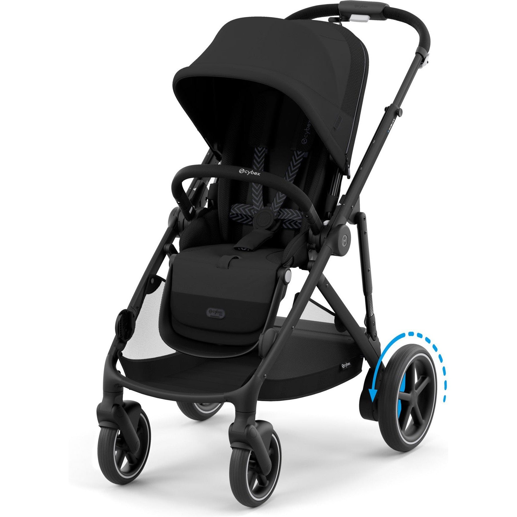 Cybex Strollers - Double Black Frame with Moon Black Seat Cybex e-Gazelle S Electronic Assist Stroller