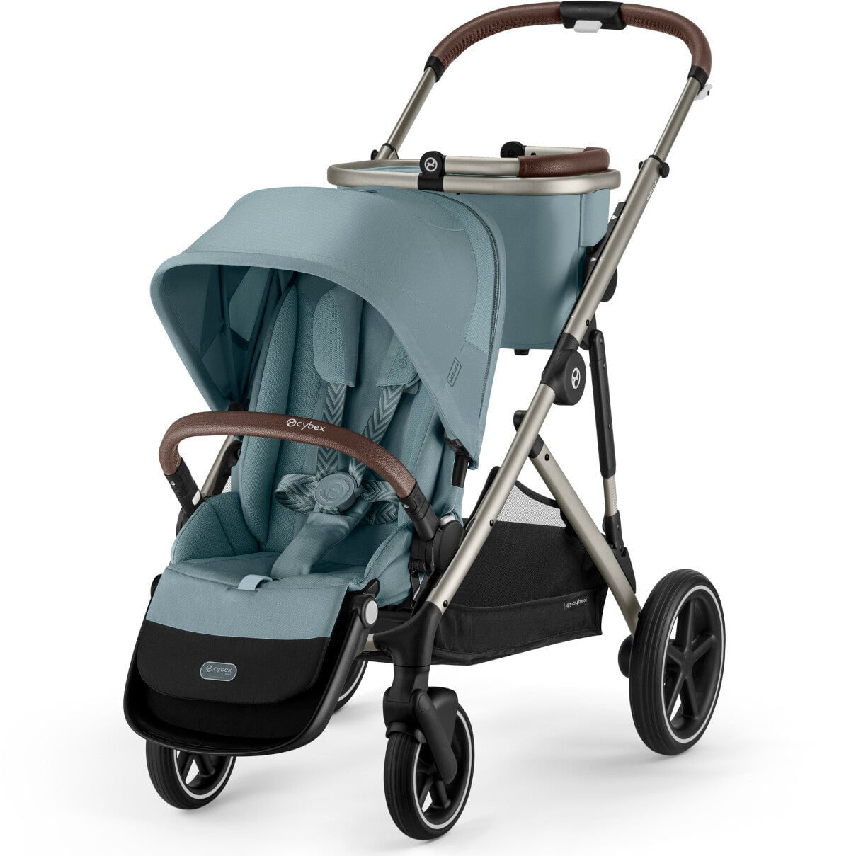 Cybex Strollers Taupe Frame with Sky Blue Seat Cybex Gazelle S Stroller