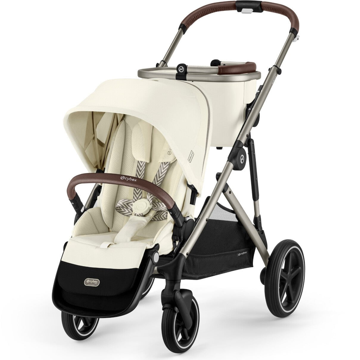 Cybex Strollers Taupe Frame with Seashell Beige Seat Cybex Gazelle S Stroller