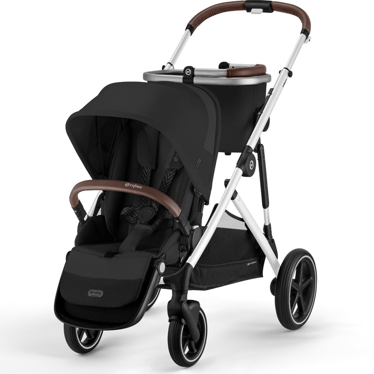 Cybex Strollers Silver Frame with Moon Black Seat Cybex Gazelle S Stroller