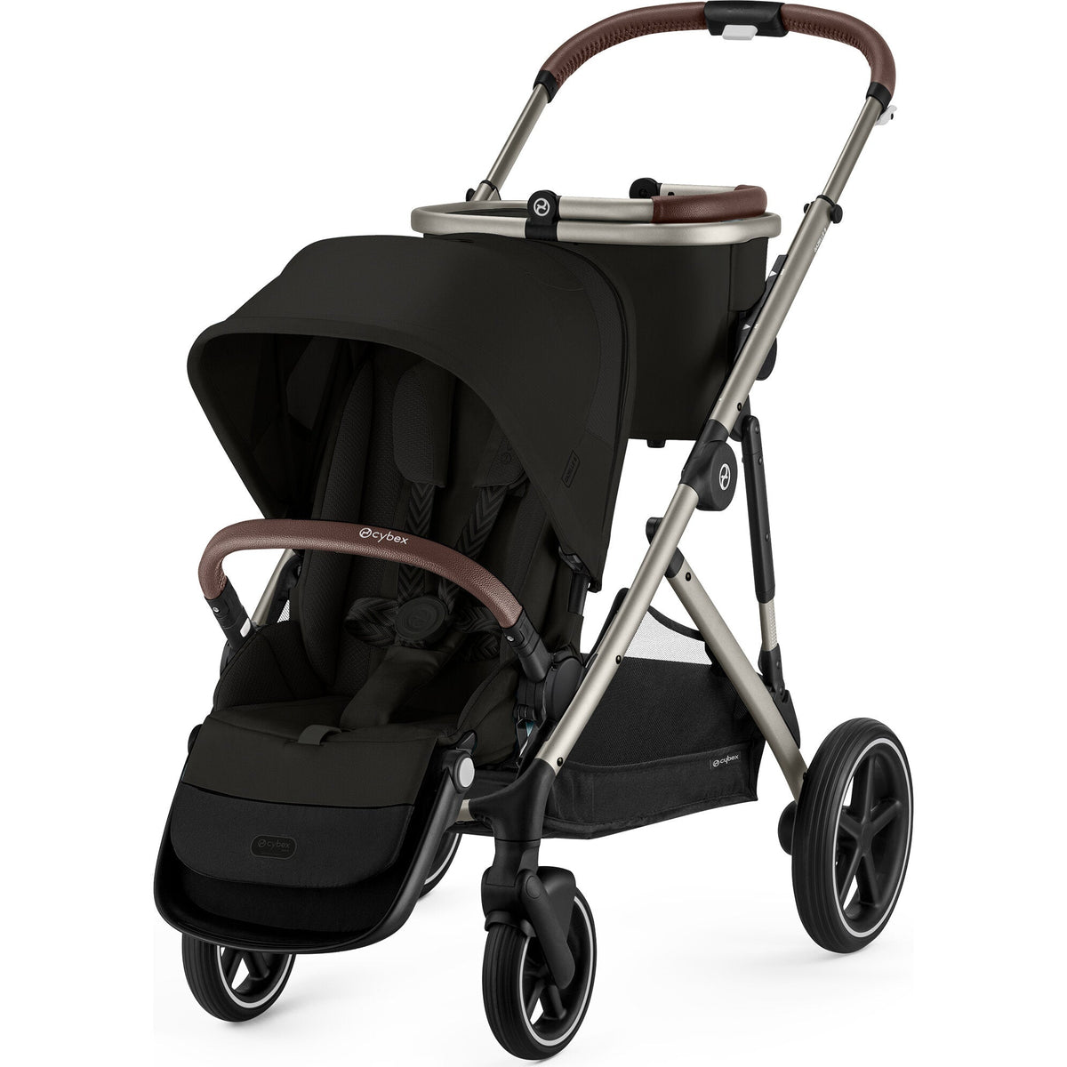 Cybex Strollers Taupe Frame with Moon Black Seat Cybex Gazelle S Stroller