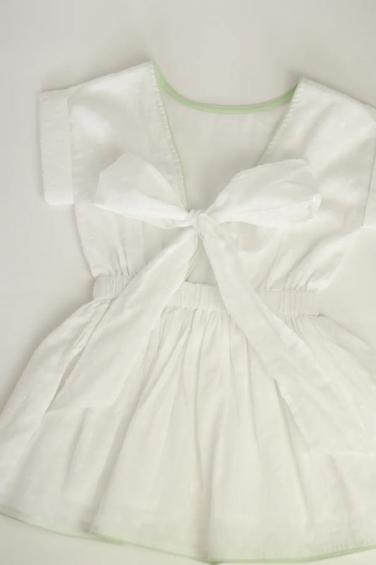 Dear Georgie Apparel 4 Toddler / Swiss Dot Dear Georgie Girls Bow Back Dress - Swiss Dot