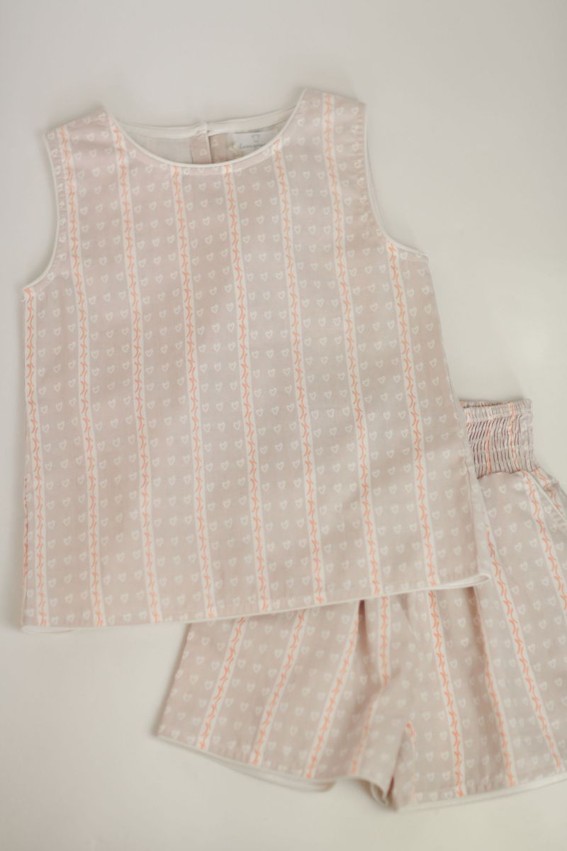 Dear Georgie Apparel 3 Toddler / Hearts Dear Georgie Girls Swing Back Set - Hearts and Lines