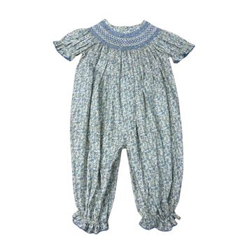 Delaney Girls Apparel / Playsets / Infants Delaney Girls Mini Floral Smocked Bishop Romper