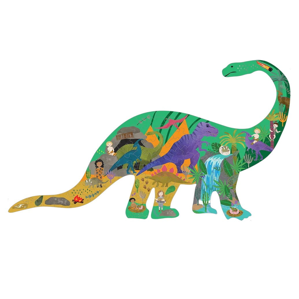 Floss & Rock Toy / Puzzles Dino 80PC Dinosaur Shaped Jigsaw Puzzle