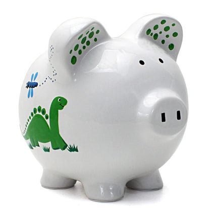 Child To Cherish Dinosaurs & Dragonflies Large Piggy Bank