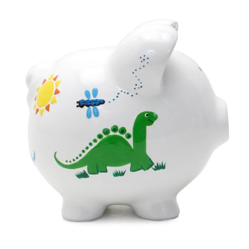 Child To Cherish Dinosaurs & Dragonflies Large Piggy Bank