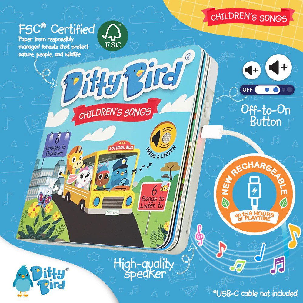 Ditty Bird Sound Book: First 100 Animals