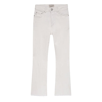 DL1961 White / 7 DL1961 Girls Claire Crop Bootcut Jean - White Raw