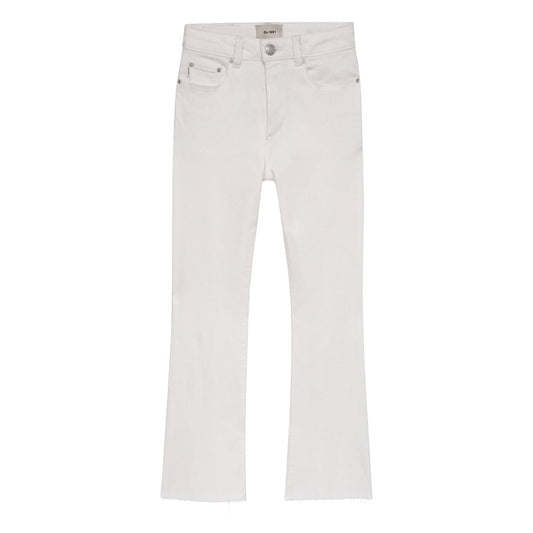DL1961 White / 7 DL1961 Girls Claire Crop Bootcut Jean - White Raw