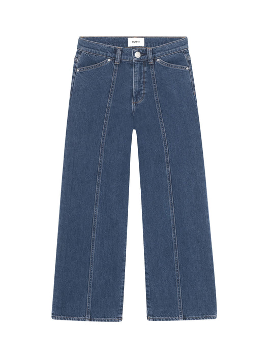 DL1961 Girls Pants/Jean Moon Lake / 7 DL1961 Girls Lily Wide Leg Jean - Moon Lake