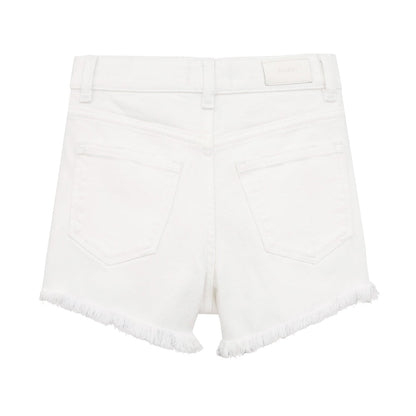 DL1961 DL1961 Girls Lucy Hight Rise Short - White Frayed