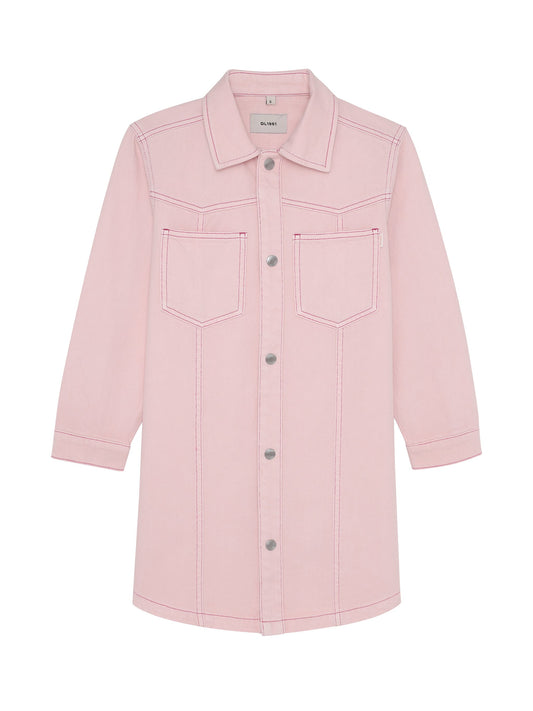 DL1961 Girls Dresses Primrose Pink / 7-8 DL1961 Girls Simona Dress - Primrose Pink