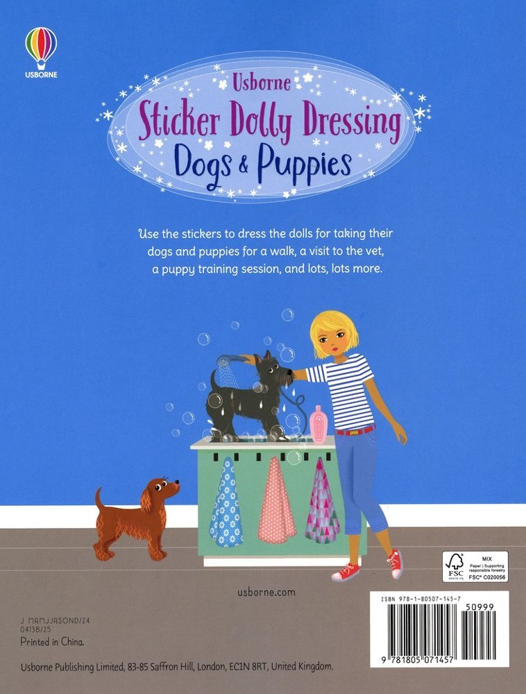 Usborne Sticker Dolly Dressing Dogs & Puppies
