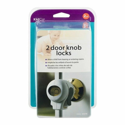 KidCoKidCo 2 Door Knob Locks WhiteBabysupermarket