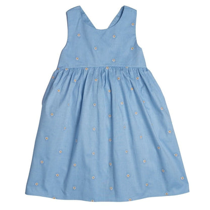 Early Sunday Cotton Chambray Embroidered Emma Dress