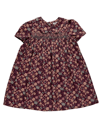 Early Sunday Girls Dresses Garden Flowers Plum / 2 Toddler Early Sunday Erika Dress - Garden Flowers Plum