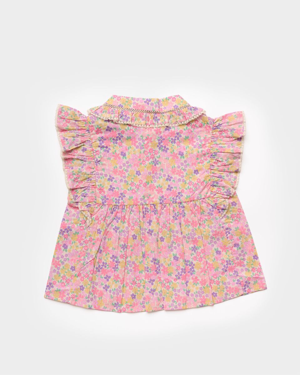 Early Sunday Early Sunday Girls Charlie Blouse - Emma Floral Purple