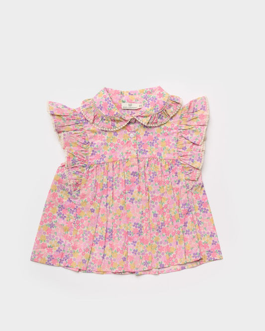 Early Sunday Early Sunday Girls Charlie Blouse - Emma Floral Purple