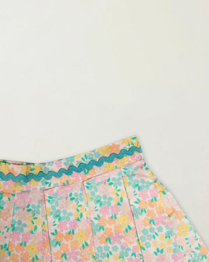 Early Sunday Early Sunday Girls Solal Skirt - Emma Floral Mint