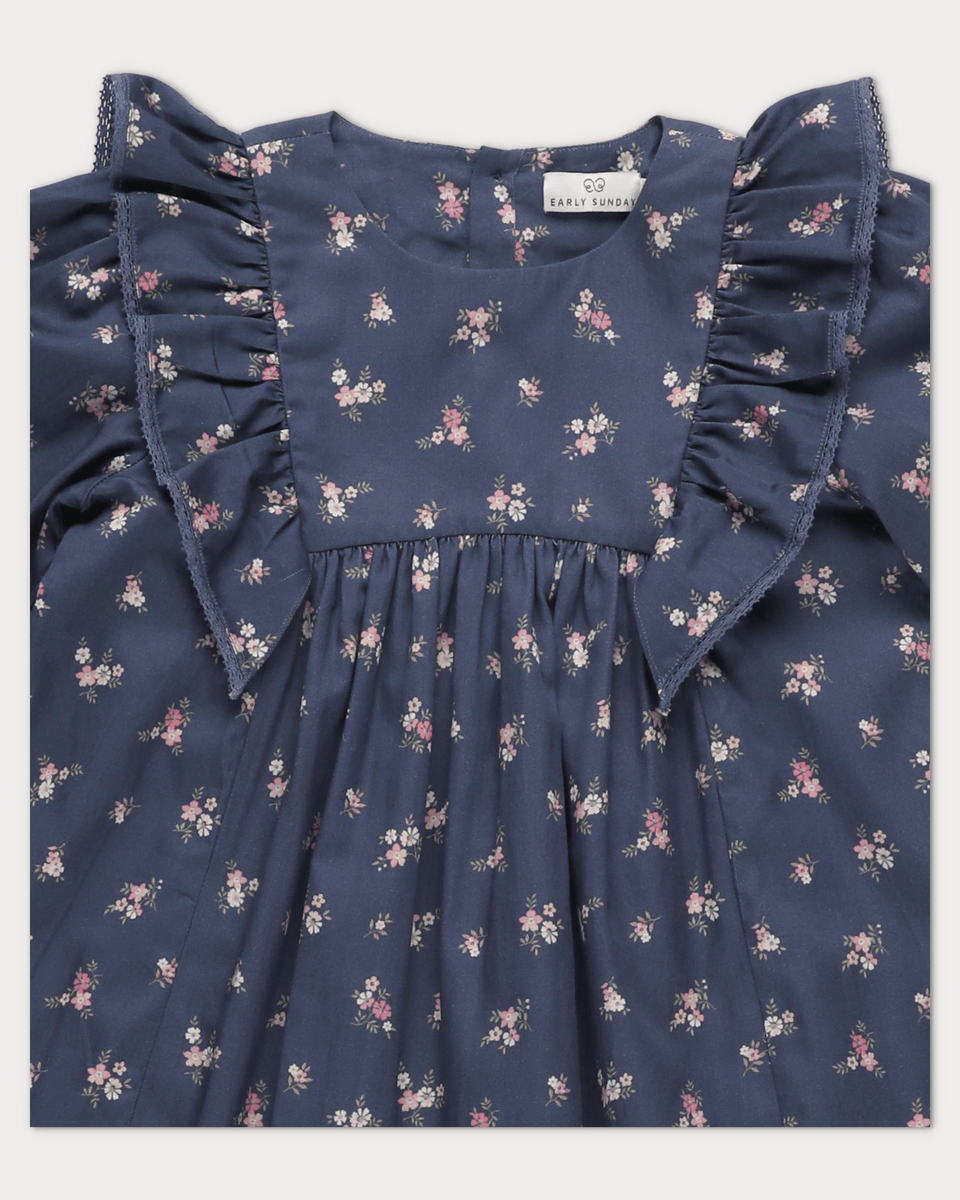 Early Sunday Baby & Toddler Dresses Early Sunday Margot Dress - Ditsy Bouquet Navy