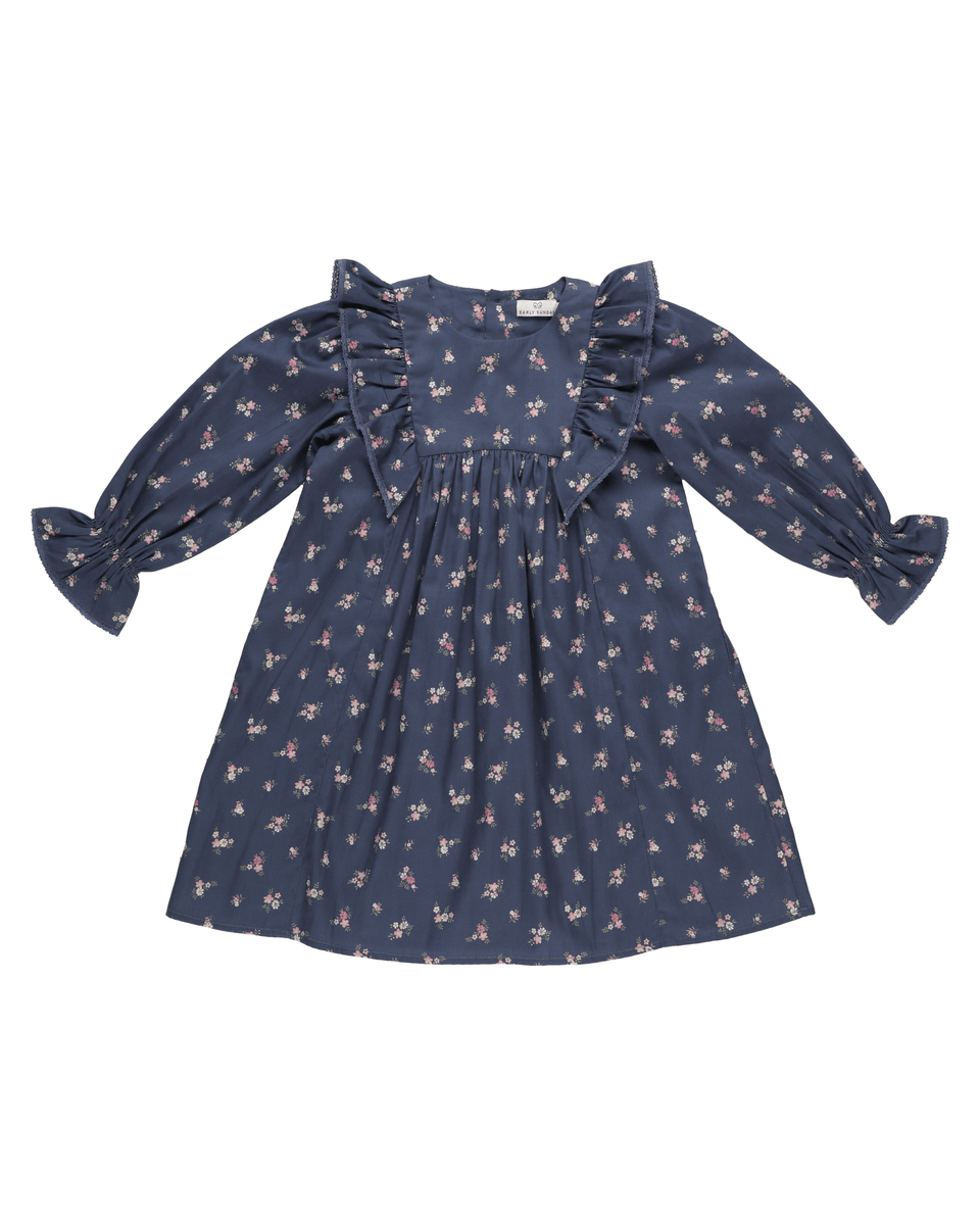 Early Sunday Baby & Toddler Dresses Ditsy Bouquet Navy / 4 Early Sunday Margot Dress - Ditsy Bouquet Navy