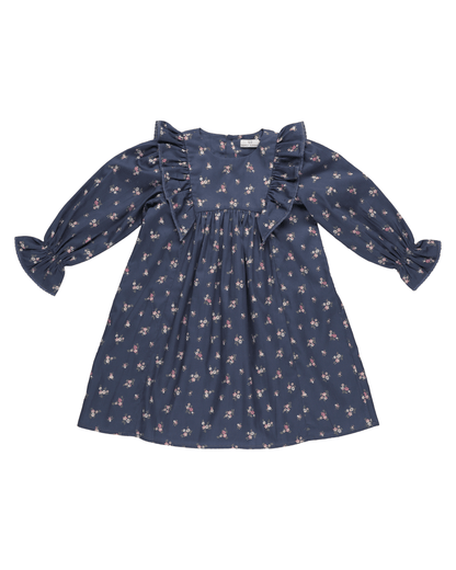 Early Sunday Baby & Toddler Dresses Ditsy Bouquet Navy / 4 Early Sunday Margot Dress - Ditsy Bouquet Navy